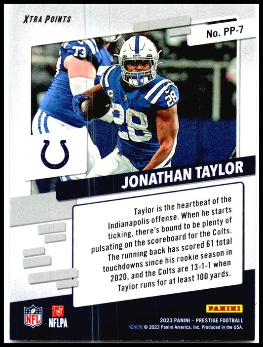 2023 Panini Prestige Prestigious Pros #PP-7 Jonathan Taylor Indianapolis Colts