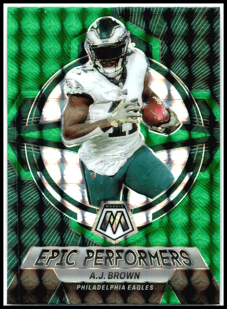 2023 Mosaic Epic Performers Mosaic Green #EP-AB A.J. Brown Philadelphia Eagles