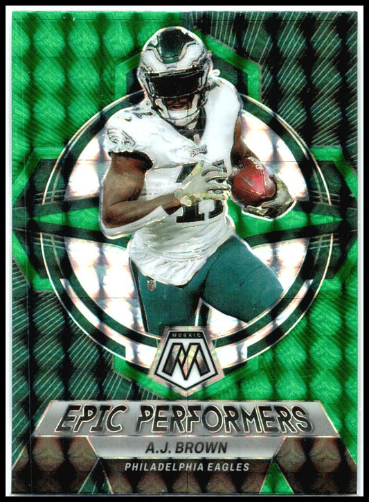 2023 Mosaic Epic Performers Mosaic Green #EP-AB A.J. Brown Philadelphia Eagles