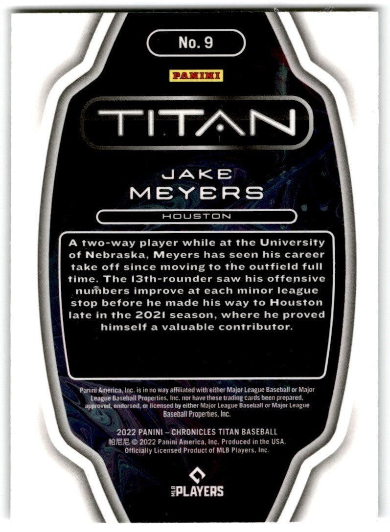 2022 Chronicles Titan Jake Meyers Rookie Houston Astros #9