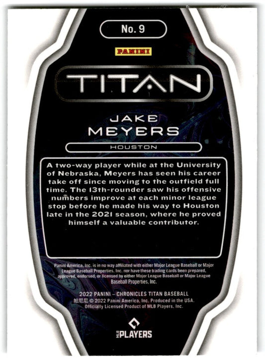 2022 Chronicles Titan Jake Meyers Rookie Houston Astros #9
