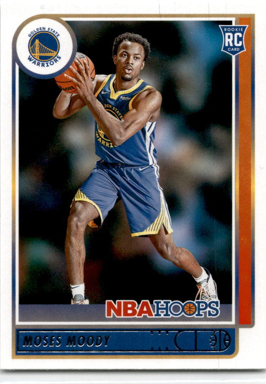 2021-22 Hoops #229 Moses Moody Rookie Golden State Warriors