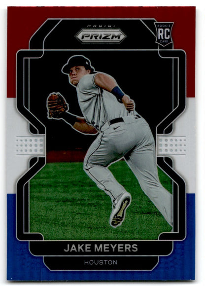 2022 Panini Prizm Red White Blue Jake Meyers Rookie Houston Astros #92