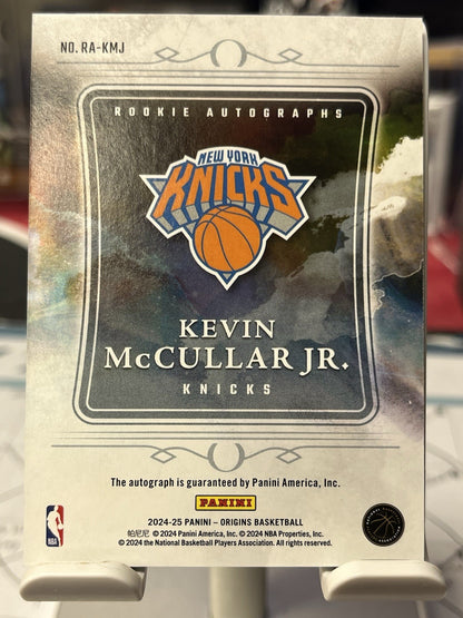 2024-25 Origins RA-KMJ Kevin McCullar JR Auto New York Knicks