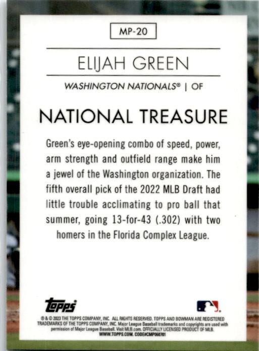 2023 Bowman Modern Prospects #MP-20 Elijah Green Washington Nationals