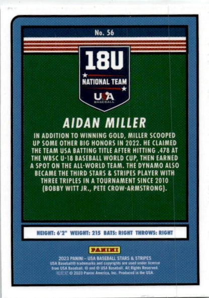 2023 Panini Stars & Stripes USA Baseball #86 Dylan Crews Washington Nationals