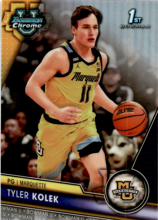 2023-24 Bowman University Chrome #50 Tyler Kolek Marquette Golden Eagles