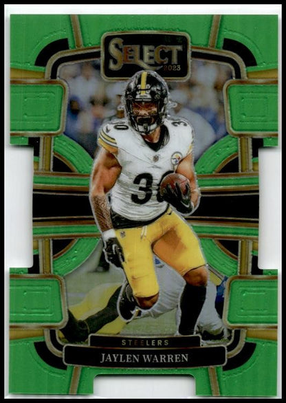2023 Panini Select Neon Green Prizms Die Cuts #82 Jaylen Warren Steelers