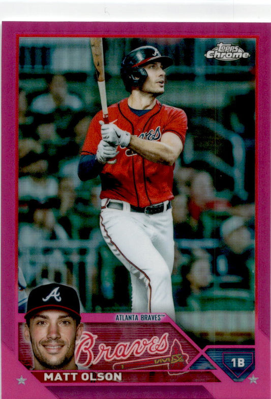 2023 Topps Chrome Pink Refractor #163 Matt Olson Atlanta Braves
