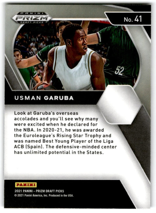 2021-22 Panini Prizm Draft Picks Usman Garuba Houston Rockets #41