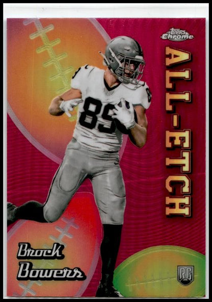 2024 Topps Chrome Chrome All-Etch Pink Refractor #CAE-BB Brock Bowers Raiders