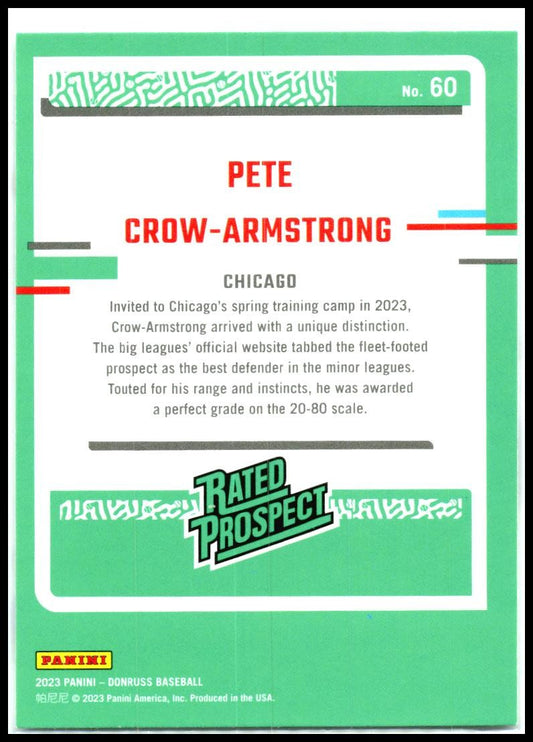 2023 Donruss #60 Pete Crow-Armstrong Chicago Cubs