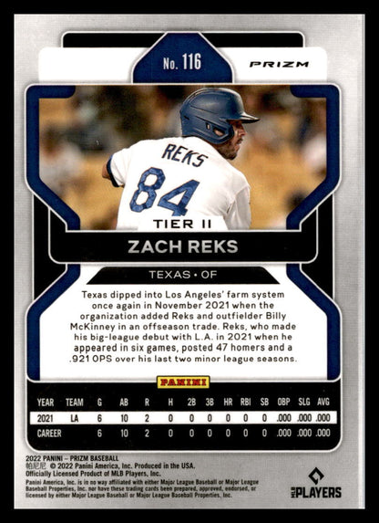 2022 Panini Prizm Red/White/Blue #116 Zach Reks