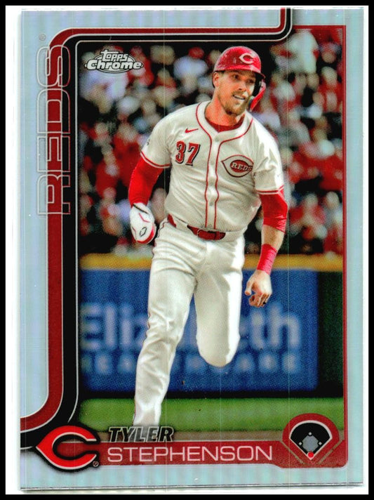 2025 Topps Chrome Refractors #112 Tyler Stephenson Cincinnati Reds