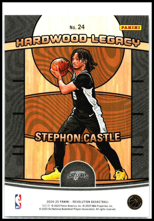 2024-25 Panini Revolution Hardwood Legacy Blue Astro #24 Stephon Castle Spurs