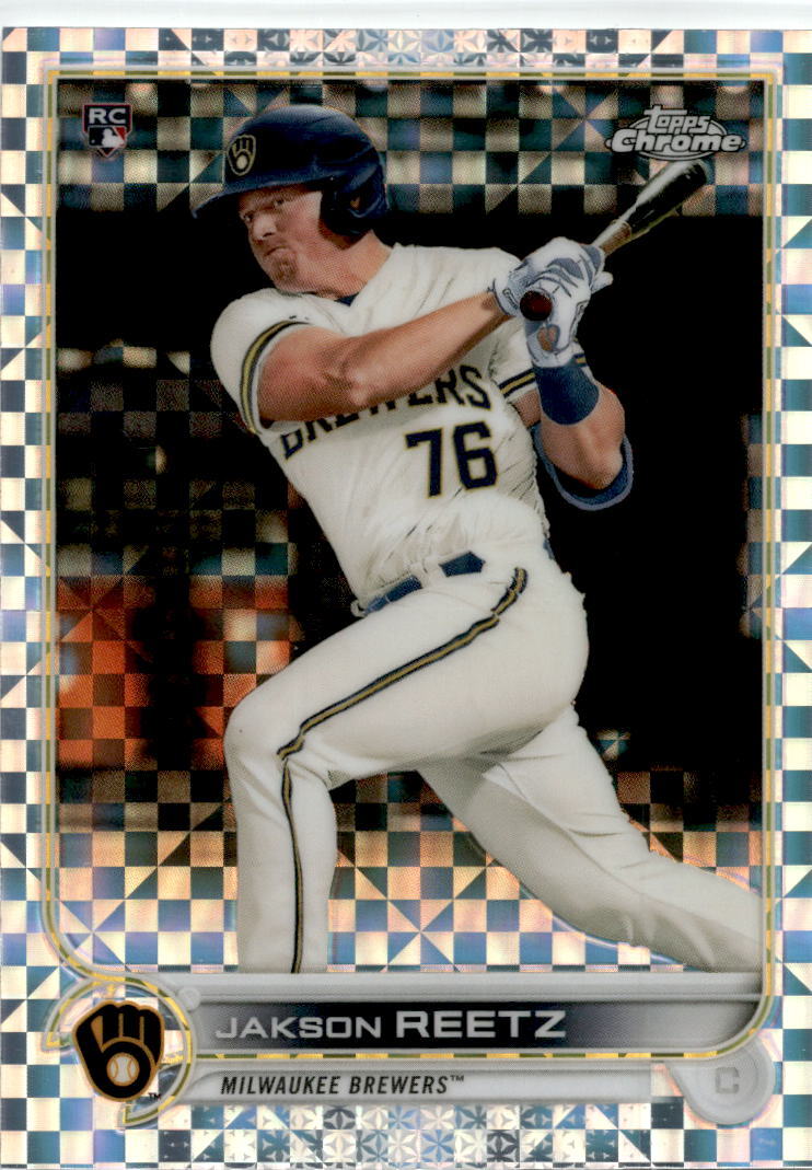 2022 Topps Chrome X-Fractor #157 Jakson Reetz Milwaukee Brewers