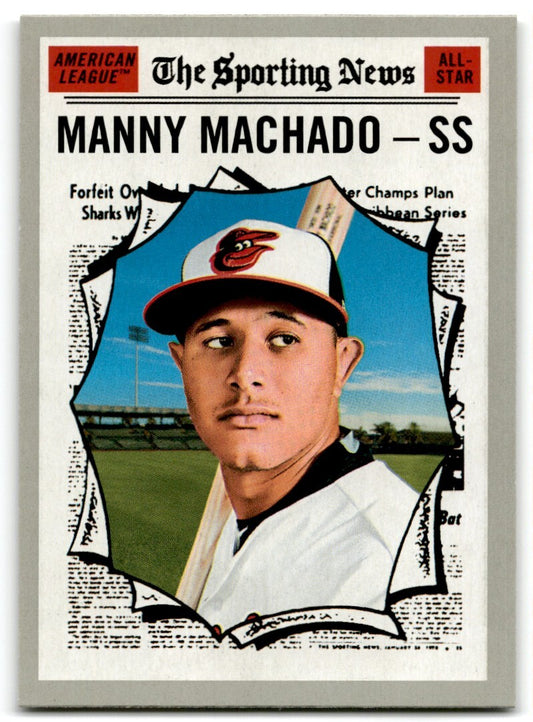 2019 Topps Heritage Manny Machado Baltimore Orioles #354