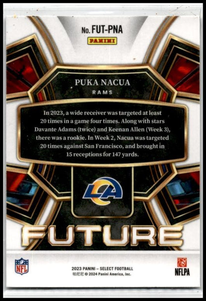 2023 Panini Select Select Future #FUT-PNA Puka Nacua Los Angeles Rams