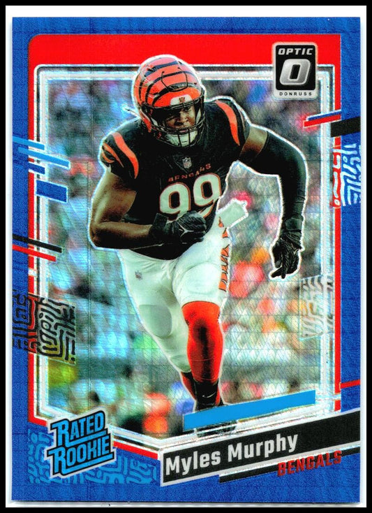2023 Donruss Optic Blue Hyper #222 Myles Murphy Rookie Cincinnati Bengals