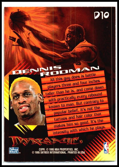 1995-96 SkyBox Premium Dynamic #D10 Dennis Rodman Chicago Bulls