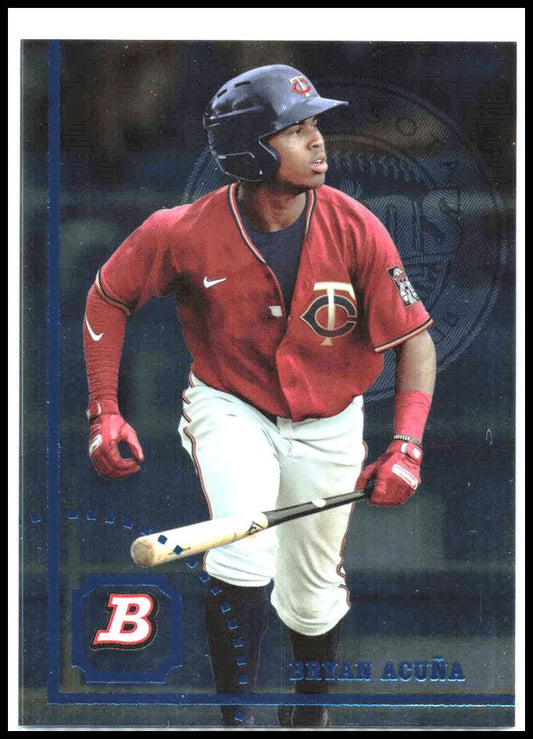 2022 Bowman Heritage Base Foil Variations #94FV-BA Bryan Acuña Minnesota Twins