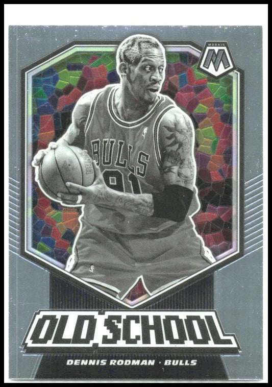2019-20 Panini Mosaic Old School #3 Dennis Rodman Chicago Bulls