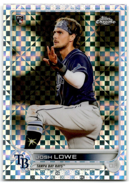 2022 Topps Chrome X-Factor Josh Lowe Rookie Tampa Bay Rays #83