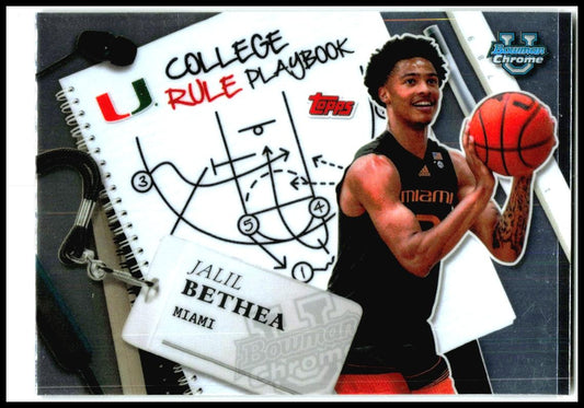 2024-25 Bowman University Chrome College Rule Playbook #CRP-11 Jalil Bethea