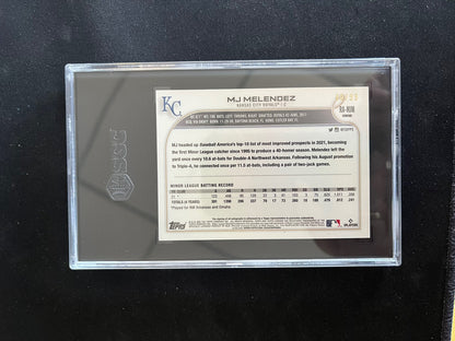 2022 Topps Chrome Green Refractor MJ Melendez Rc Autograph /99 KC Royals SGC 9