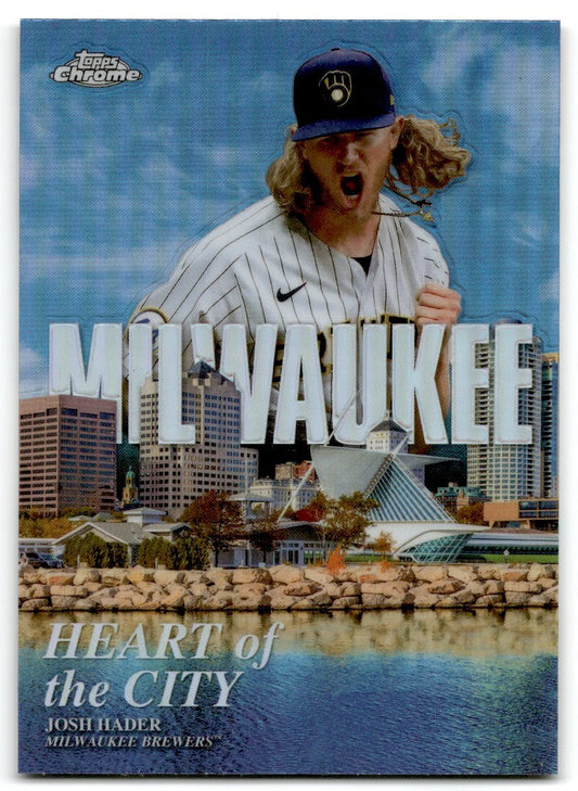 2022 Topps Chrome Heart of the City Josh Hader Milwaukee Brewers #HOC-8