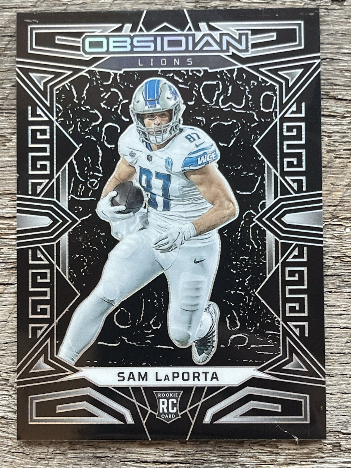 2023 Obsidian Asia Pulsar Prizm Black Silver Sam LaPorta RC Detroit Lions