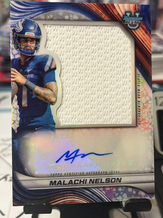 2024 Bowman Best U Prospect Jumbo Relic Autograph PJA-MN Malachi Nelson  Broncos