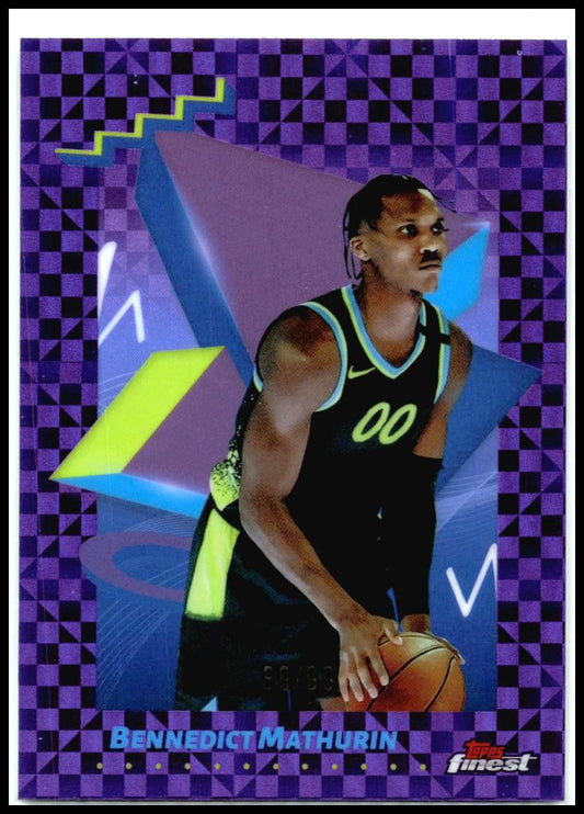 2024-25 Topps Finest Purple /99 #132 Bennedict Mathurin