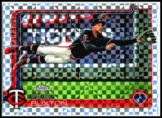 2025 Topps Chrome X-Fractors #172 Byron Buxton Minnesota Twins