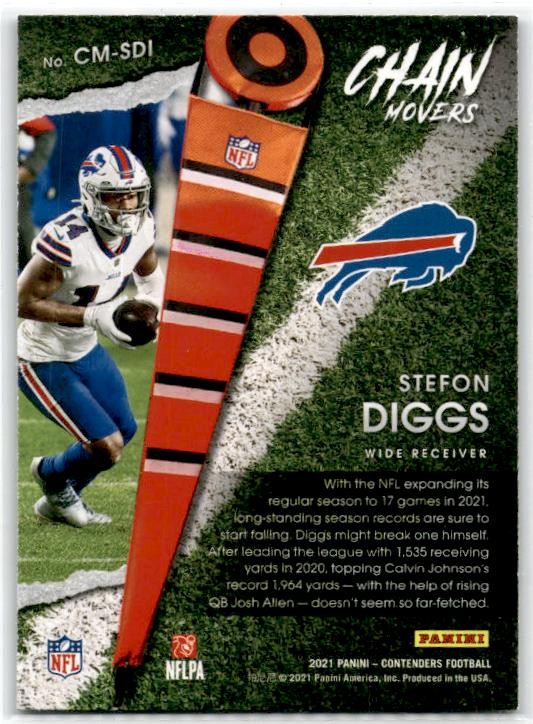 2021 Panini Contenders Chain Movers #CM-SDI Stefon Diggs Buffalo Bills