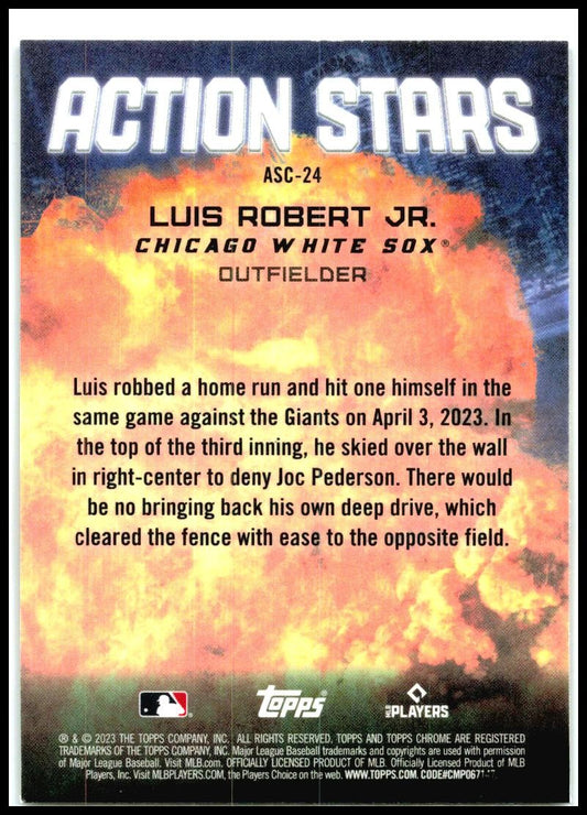 2023 Topps Chrome Update Action Stars #ASC-24 Luis Robert Jr. Chicago White Sox
