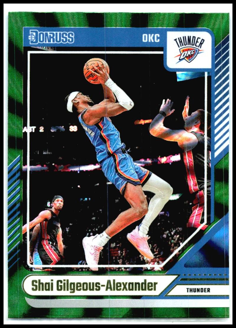 2024-25 Donruss Holo Green Laser #123 Shai Gilgeous-Alexander Thunder