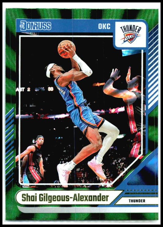 2024-25 Donruss Holo Green Laser #123 Shai Gilgeous-Alexander Thunder