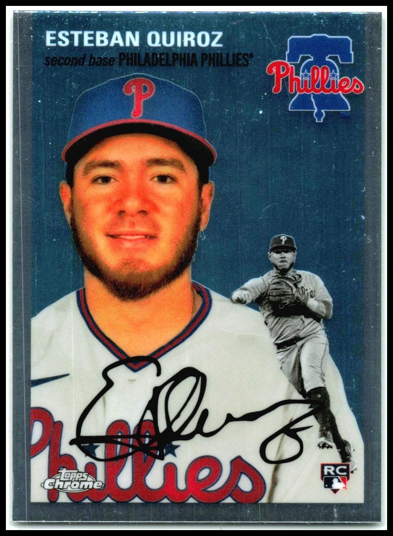 2023 Topps Chrome Platinum Anniversary #176 Esteban Quiroz Rookie Phillies