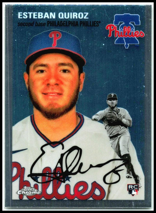 2023 Topps Chrome Platinum Anniversary #176 Esteban Quiroz Rookie Phillies