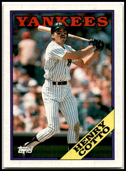 1988 Topps #766 Henry Cotto New York Yankees