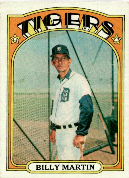 1972 Topps #33 Billy Martin Detroit Tigers