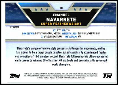 2024 Topps Chrome Refractor #10 Emanuel Navarrete