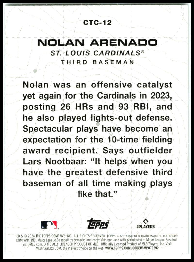 2024 Topps City to City #CTC-12 Nolan Arenado St. Louis Cardinals