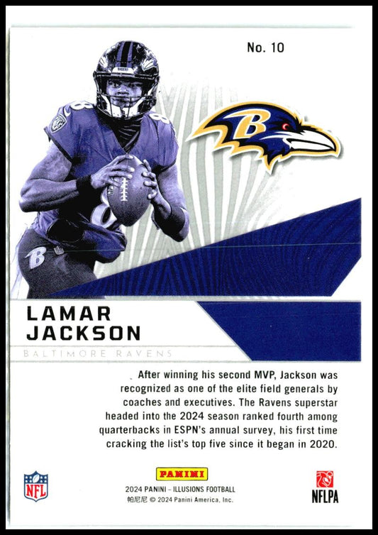 2024 Panini Illusions Amazing #10 Lamar Jackson Baltimore Ravens