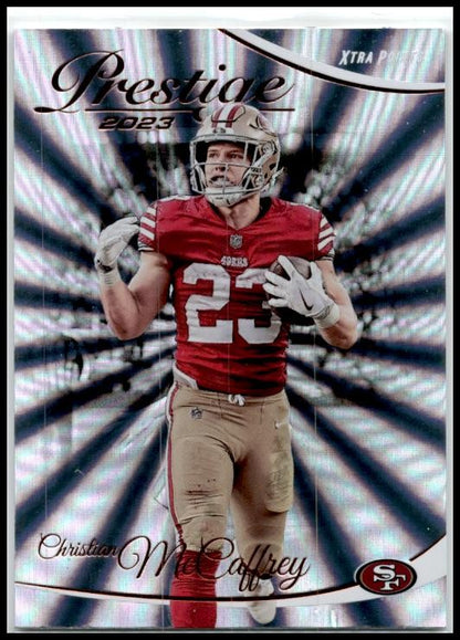 2023 Panini Prestige Xtra Points Sunburst #257 Christian McCaffrey 49ers