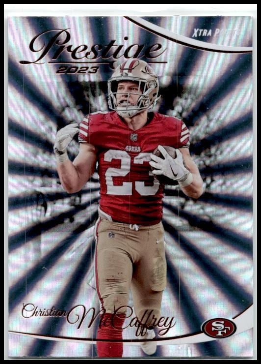 2023 Panini Prestige Xtra Points Sunburst #257 Christian McCaffrey 49ers