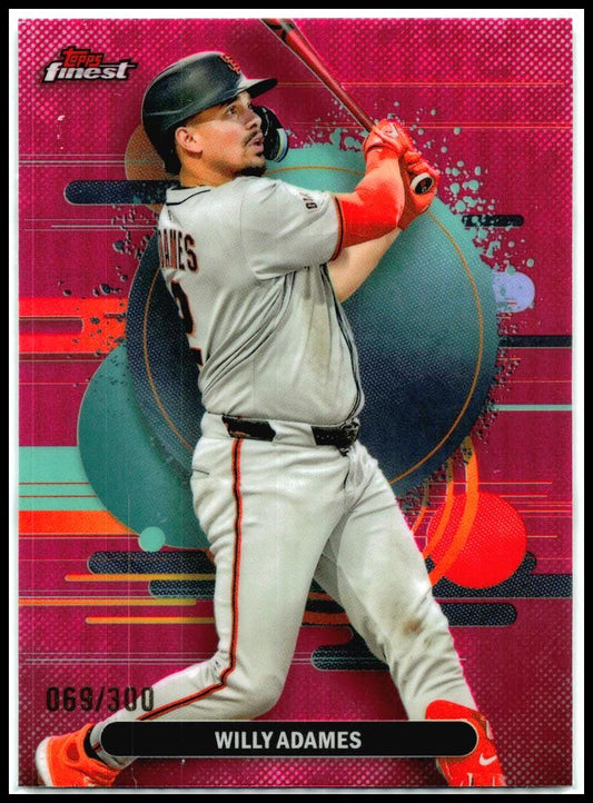 2025 Topps Finest Magenta Refractor /300 #151 Willy Adames Giants