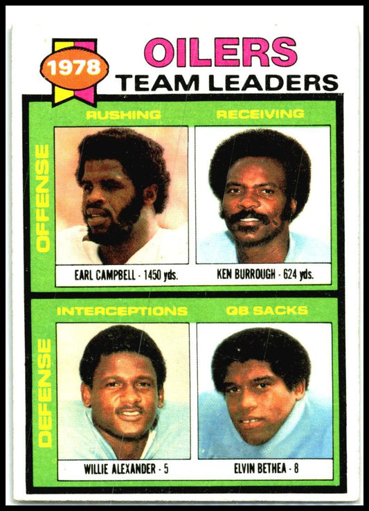 1979 Topps Cream Colored Back #301 Earl Campbell Oilers