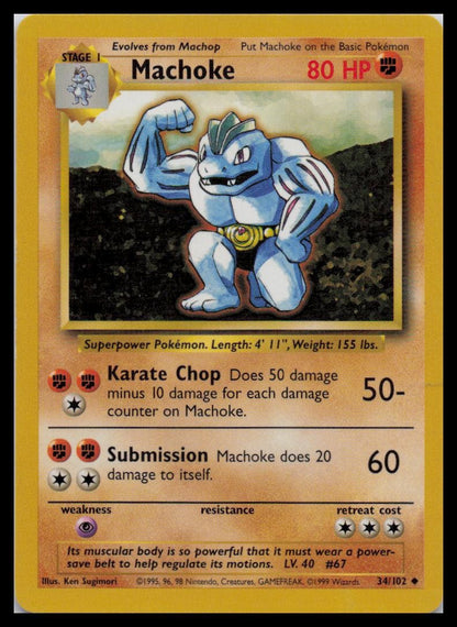 Base Set #034/102 Machoke